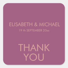 Cassis eenvoudige minimalistische trendelegant vierkante sticker