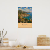 Cassis, Frankrijk – Oude Reisposter Poster (Keuken)