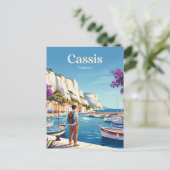 Cassis Haven Frankrijk Briefkaart (Staand voorkant)