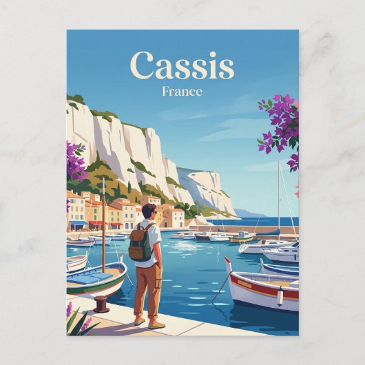 Cassis Haven Frankrijk Briefkaart (Voorkant)