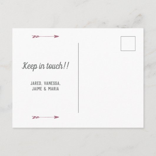 Cassis Mauve We've Moved - Texas Aankondigingskaart (Achterkant)