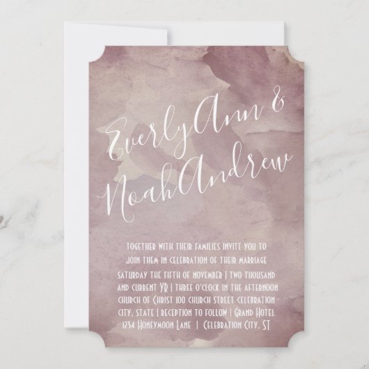 Cassis Minimalist Typography Wedding Kaart (Voorkant)