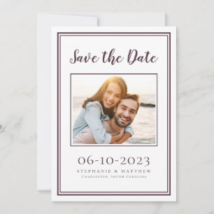 Cassis Modern Wedding Photo Simple Verloving Save The Date