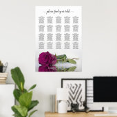 Cassis Paars Roos 20 Tafelzitje Poster (Thuiskantoor)