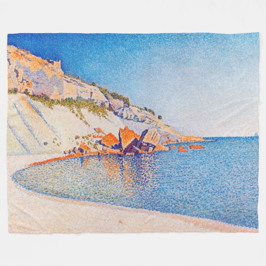 Cassis, Pet Lombard, Opus 196, Signac Fleece Deken (Voorkant (Horizontaal))