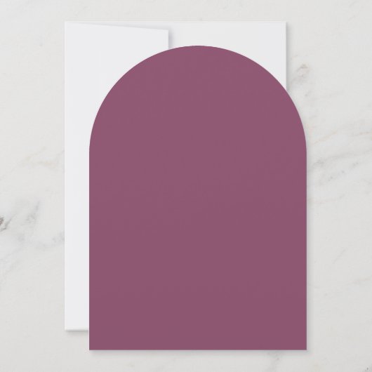 Cassis Plum Paars Minimalist Typography Wedding Kaart (Achterkant)