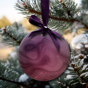 Cassis Strata  Moody Pink en Paarse Luxe Agate Keramisch Ornament