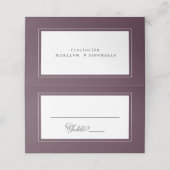 Cassis Wedding Elegant Chic Border Calligraphy Plaatskaartje (Buitenkant ongevouwen)