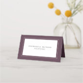 Cassis Wedding Elegant Chic Border Calligraphy Plaatskaartje (Achterkant)