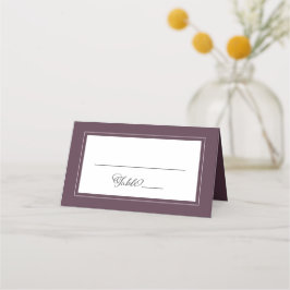 Cassis Wedding Elegant Chic Border Calligraphy Plaatskaartje
