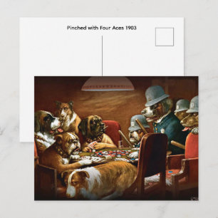 Cassius M. Coolidge - Betrapt met Vier Azen 1903 Briefkaart