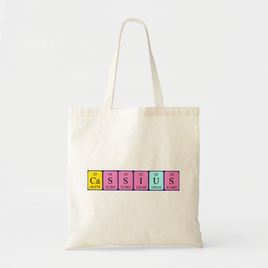 Cassius periodieke lijstnaam canvas tas (Voorkant)