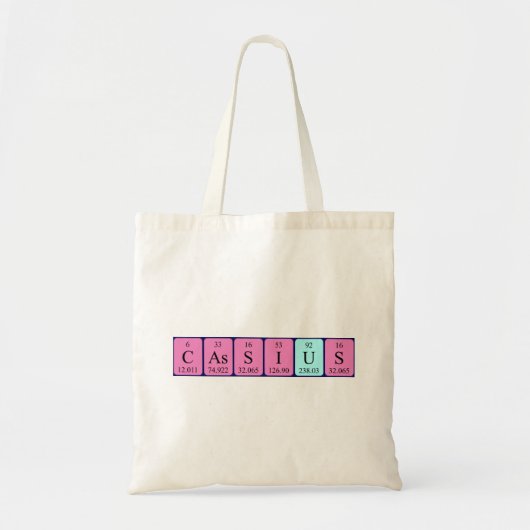 Cassius periodieke lijstnaam canvas tas (Voorkant)