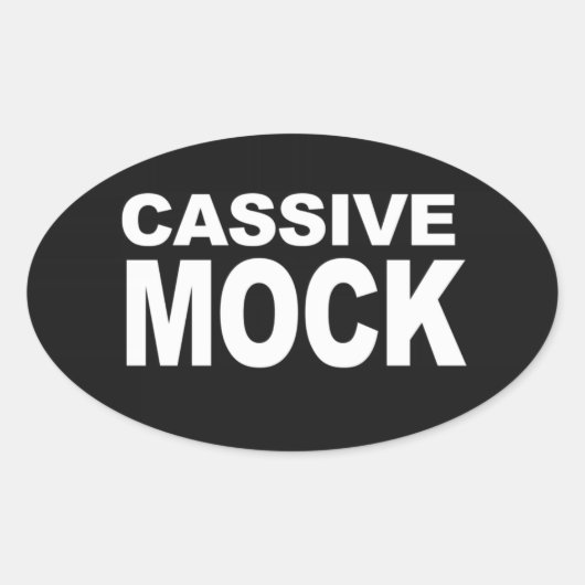 CASSIVE NEP OVALE STICKER (Voorkant)
