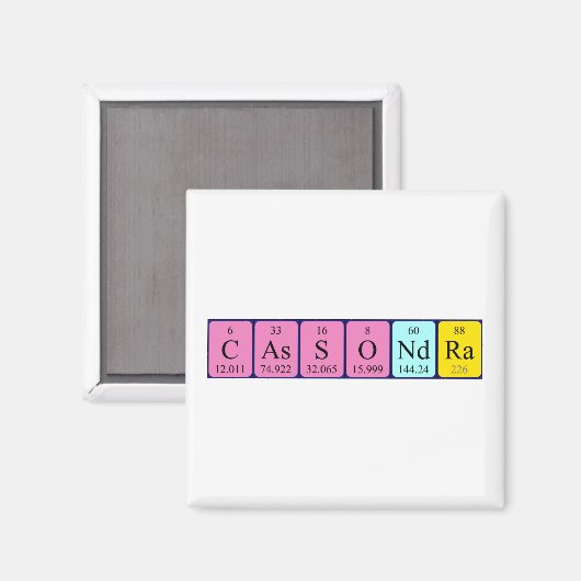 Cassondra periodiek table name magnet (Voorkant / Achterkant)