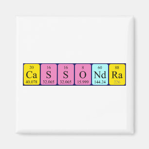 Cassondra periodiek table name magnet