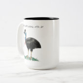 Cassowary Affirmations Two-Tone Coffee Mok (Voorkant links)