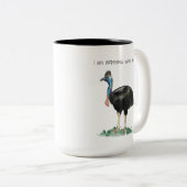Cassowary Affirmations Two-Tone Coffee Mok (Voorkant rechts)