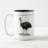 Cassowary Affirmations Two-Tone Coffee Mok (Links)