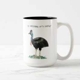 Cassowary Affirmations Two-Tone Coffee Mok