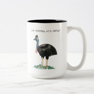 Cassowary Affirmations Two-Tone Coffee Mok