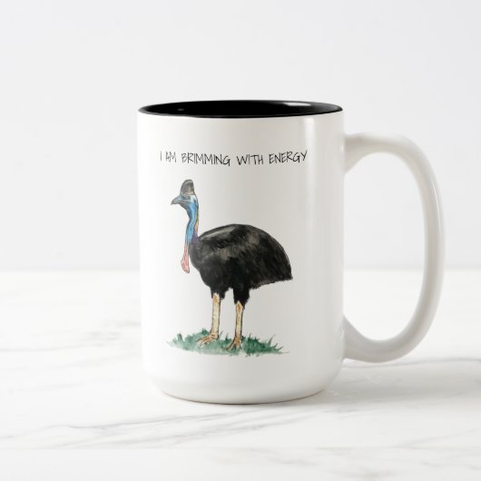 Cassowary Affirmations Two-Tone Coffee Mok (Rechts)