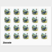 Cassowary Aquarel Kunst Vierkante Sticker (Vel)