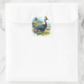 Cassowary Aquarel Kunst Vierkante Sticker (Tas)