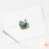 Cassowary Aquarel Kunst Vierkante Sticker (Envelop)