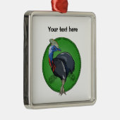 Cassowary Australian Bird Metalen Ornament (Rechts)