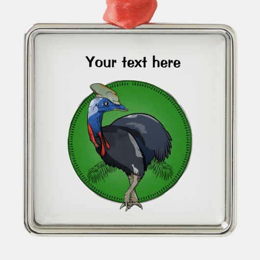 Cassowary Australian Bird Metalen Ornament (Voorkant)