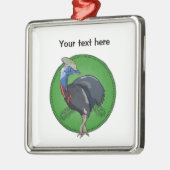 Cassowary Australian Bird Metalen Ornament (Links)