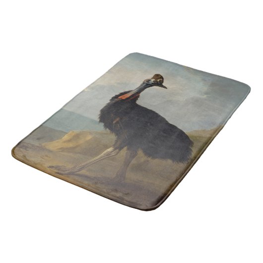 Cassowary (Australische vogel) (Wilde Dierenkunst) Badmat (Gekanteld)
