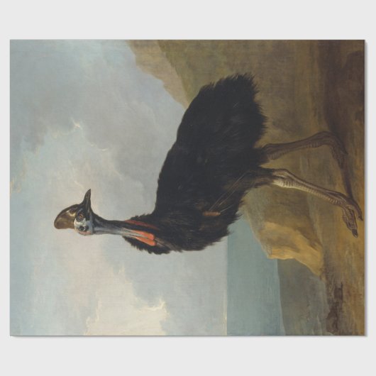 Cassowary (Australische vogel) (Wilde Dierenkunst) Cadeaupapier (Vlak)