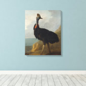 Cassowary (Australische vogel) (Wilde Dierenkunst) Canvas Afdruk (Insitu (Houten vloer))