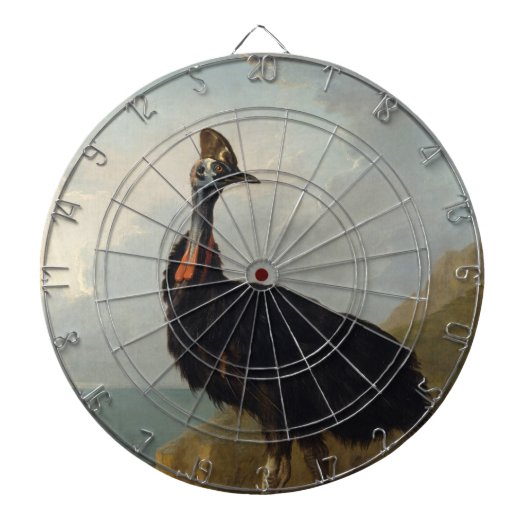 Cassowary (Australische vogel) (Wilde Dierenkunst) Dartbord (Voorkant)