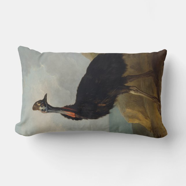 Cassowary (Australische vogel) (Wilde Dierenkunst) Kussen (Voorkant)