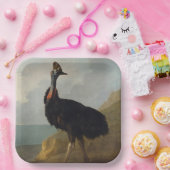 Cassowary (Australische vogel) (Wilde Dierenkunst) Papieren Bordje (Feest)