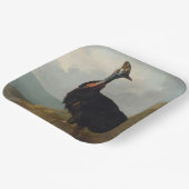 Cassowary (Australische vogel) (Wilde Dierenkunst) Papieren Bordje (Gebogen)