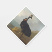 Cassowary (Australische vogel) (Wilde Dierenkunst) Servet (Hoek)