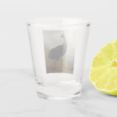 Cassowary (Australische vogel) (Wilde Dierenkunst) Shot Glas (Achterkant)