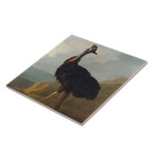Cassowary (Australische vogel) (Wilde Dierenkunst) Tegeltje (Zijkant)