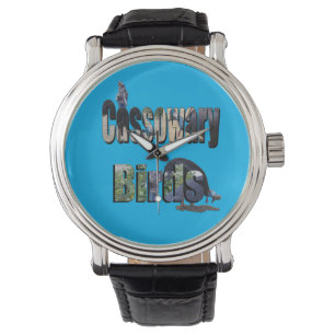Cassowary Birds Afbeelding Logo, Horloge