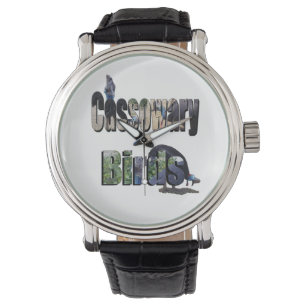 Cassowary Birds Afbeelding Logo met Cassowarys, Horloge