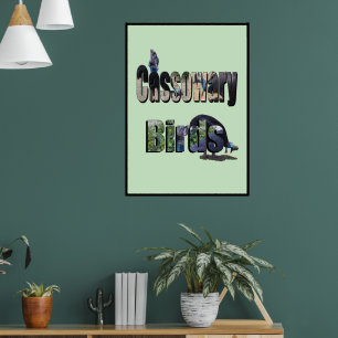 Cassowary Birds Afbeelding naam, Poster