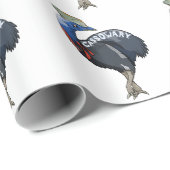 cassowary colored woth text cadeaupapier (Rol Hoek)