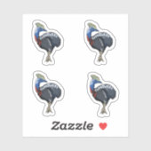 cassowary colored woth text sticker (Vel)