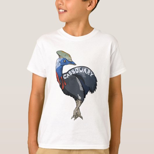 cassowary colored woth text t-shirt (Voorkant)