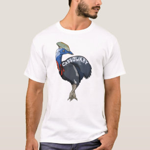 cassowary colored woth text t-shirt