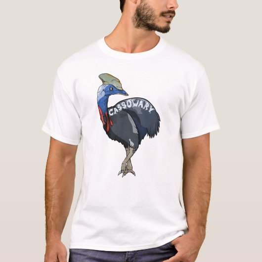 cassowary colored woth text t-shirt (Voorkant)